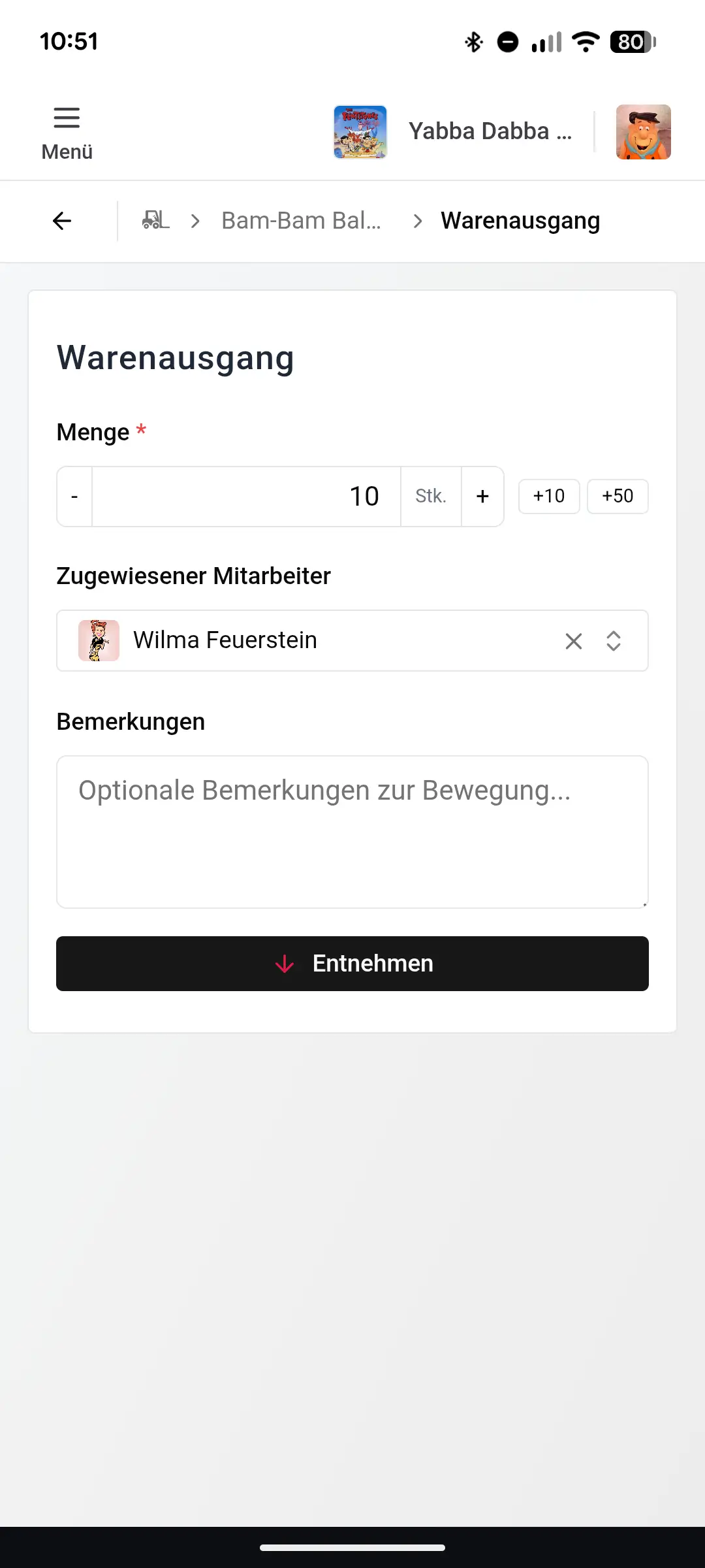 Qrafto Lagerverwaltung - Warenausgang erfassen
